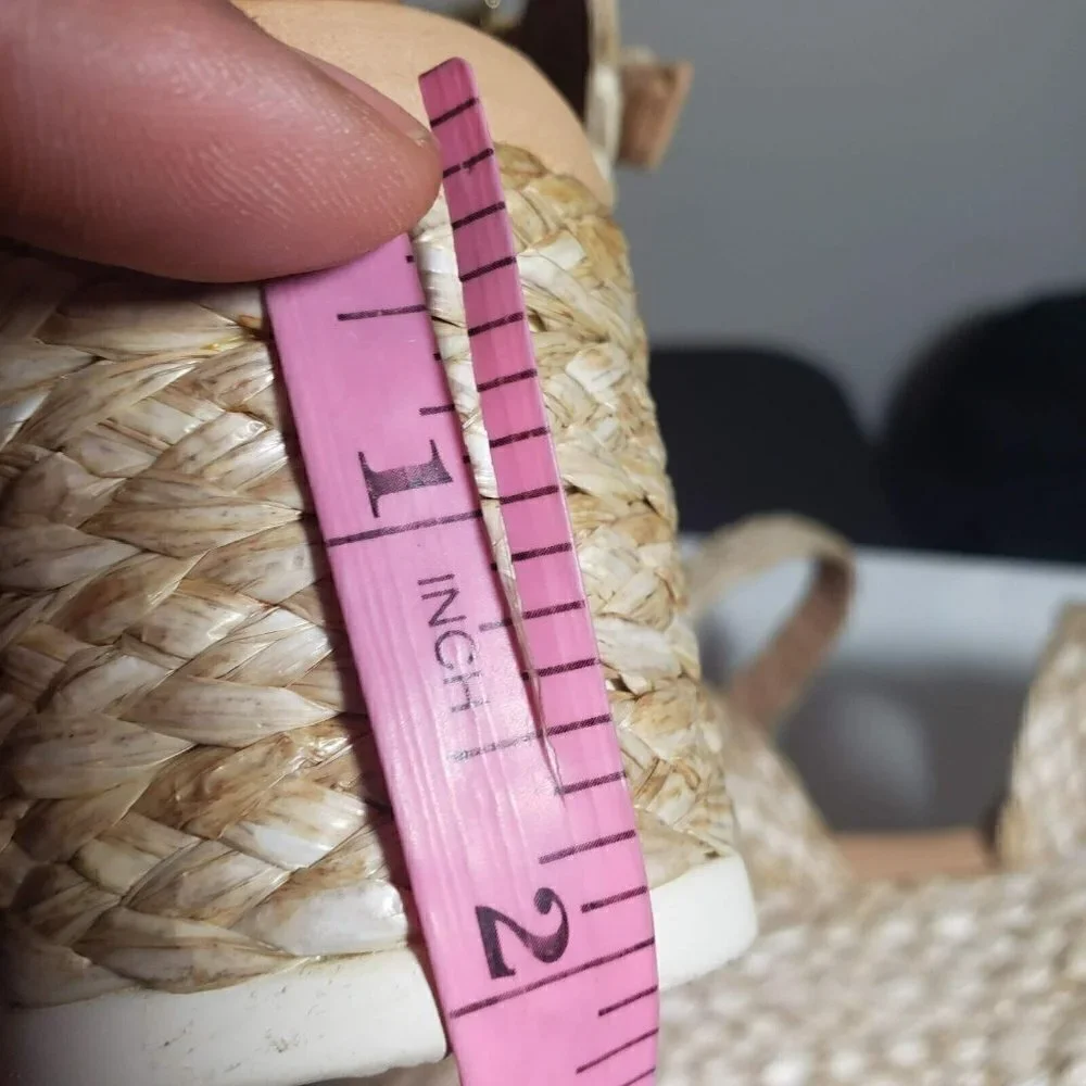 Seven Dials Womens Virginia Natural Open Toe Platform Espadrille Sandals Sz 7.5